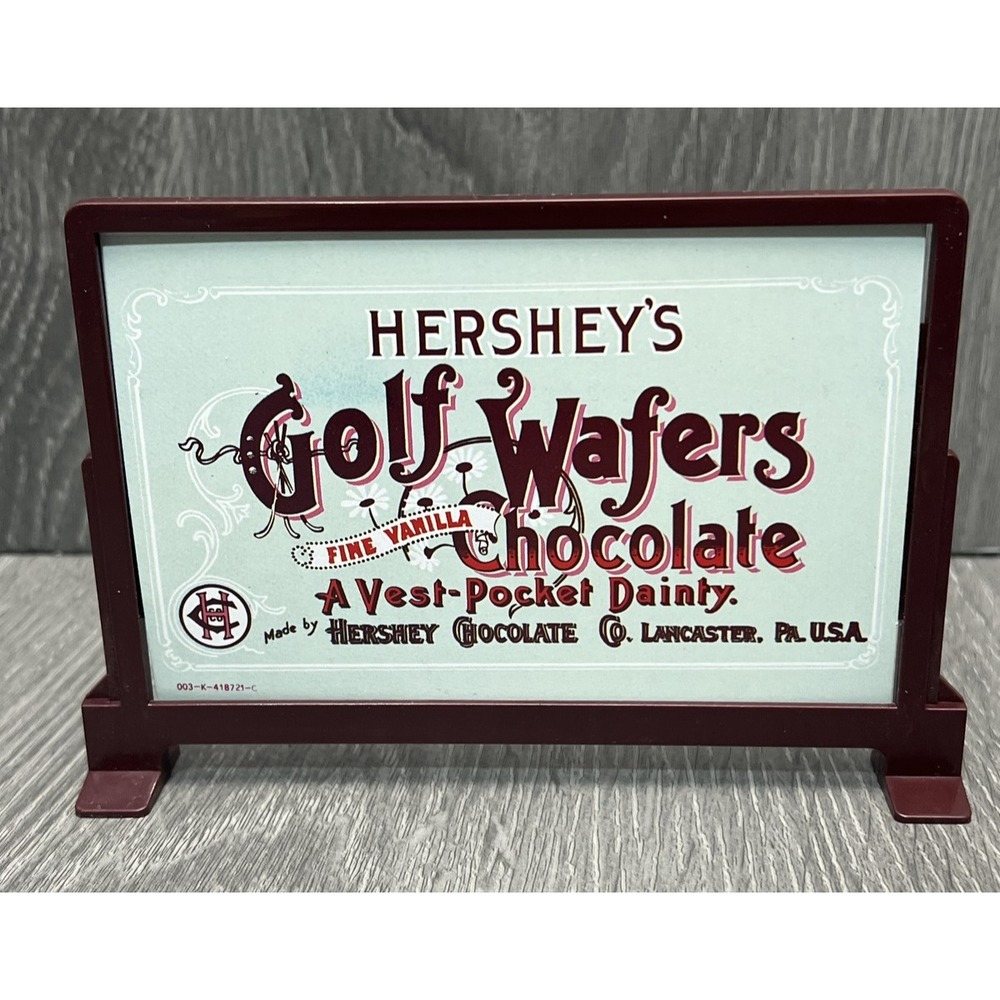 Vintage 1992 Hershey's Golf Wafers Chocolate Advertising Sign K-Line Trains